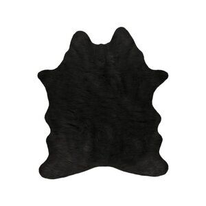 Luxe Home Decor Classic Faux Hide Rug | 1-Piece | Black | 4.25'x'5